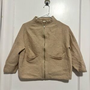 COS Oatmeal Color Wool Jacket Size M